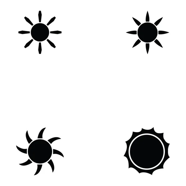 Sol icono conjunto — Vector de stock