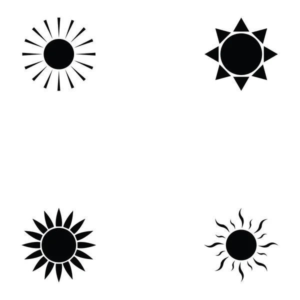 Sonnensymbole untergegangen — Stockvektor