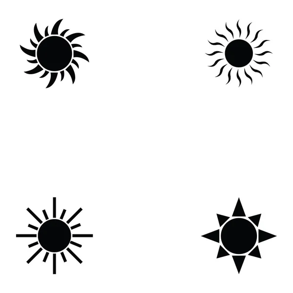 Sonnensymbole untergegangen — Stockvektor