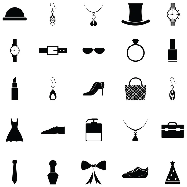 Accessoires icône ensemble — Image vectorielle