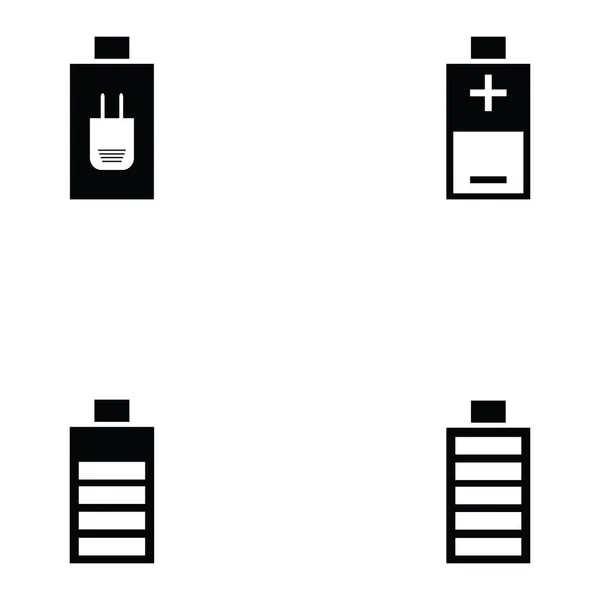 Batterij pictogrammenset — Stockvector