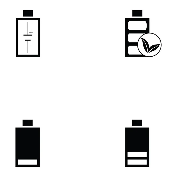 Batterij pictogrammenset — Stockvector