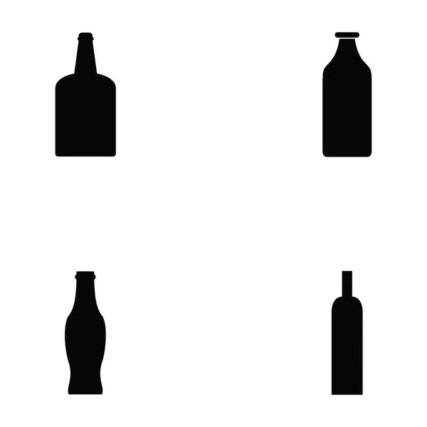 Ikonuppsättning för flaska — Stock vektor