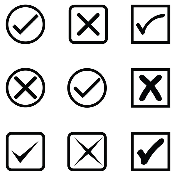 Comprobar conjunto de iconos — Vector de stock