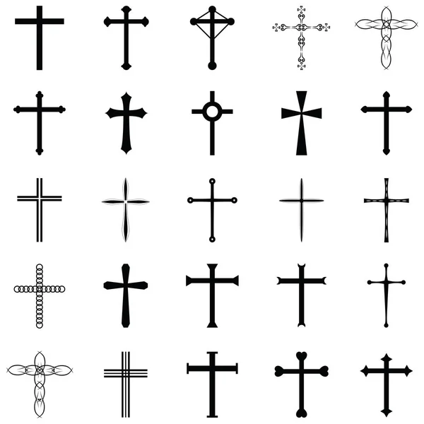Cruzes conjunto de ícones — Vetor de Stock