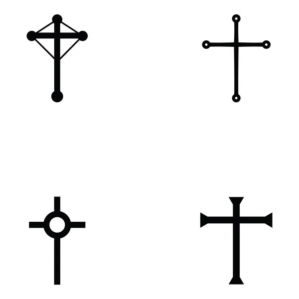 Kreuze als Symbol gesetzt — Stockvektor