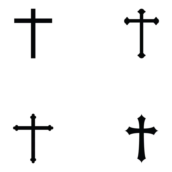 Набор значков креста — стоковый вектор
