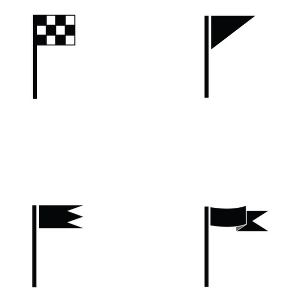 Набор значков флага — стоковый вектор