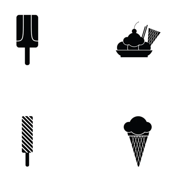 Set de iconos de helado — Vector de stock