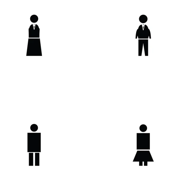 男人和女人的图标集 — 图库矢量图片