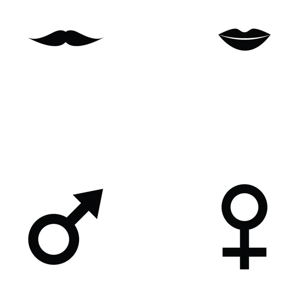 Набор икон для мужчин и женщин — стоковый вектор