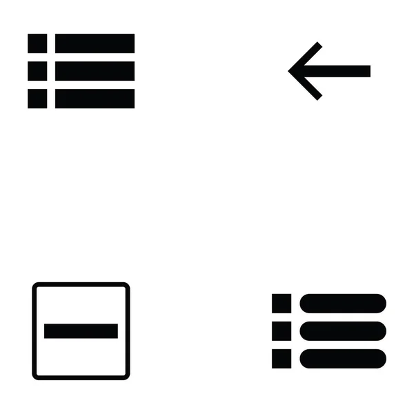 Menú Icono conjunto — Archivo Imágenes Vectoriales