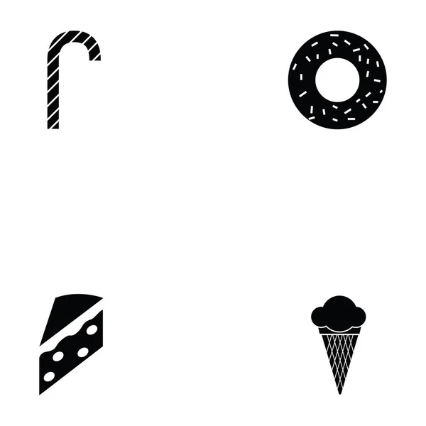 Conjunto de iconos dulces — Archivo Imágenes Vectoriales