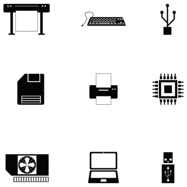 bilgisayar donanım Icon set