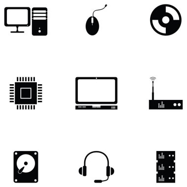 bilgisayar donanım Icon set