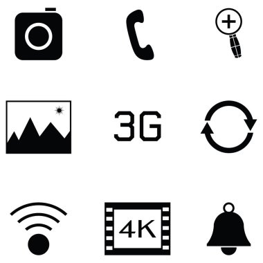 Sosyal ortam simgesi seti