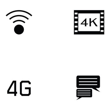 Sosyal ortam simgesi seti