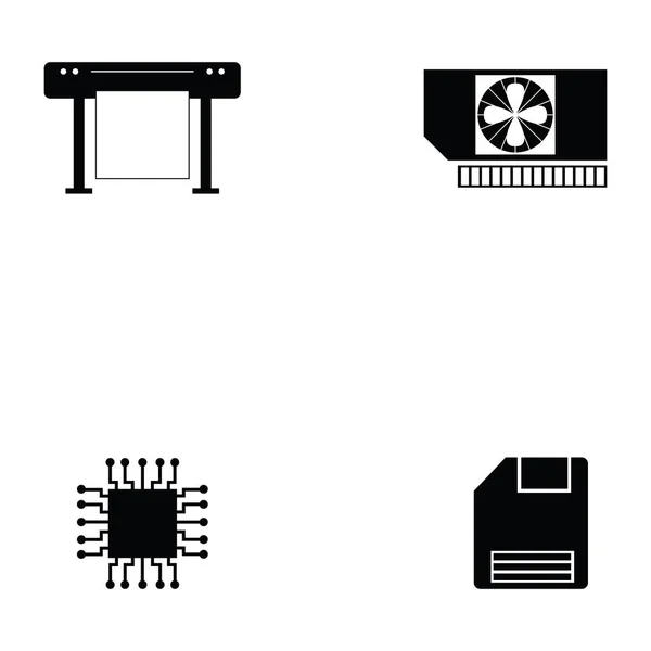 Conjunto de iconos de hardware — Vector de stock