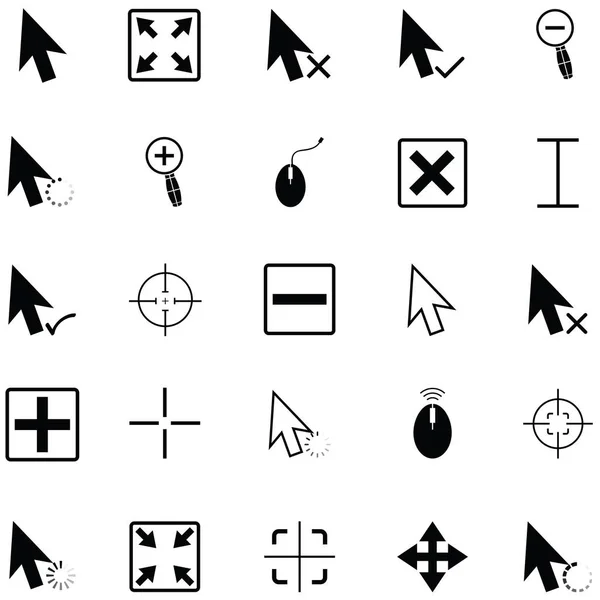 El conjunto del icono del cursor — Archivo Imágenes Vectoriales