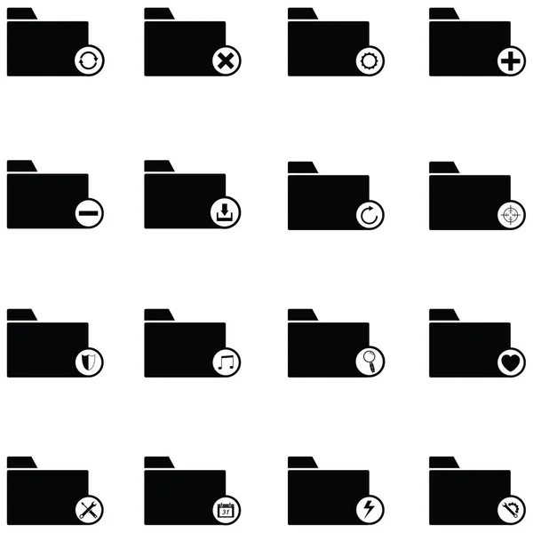 Map pictogrammenset — Stockvector