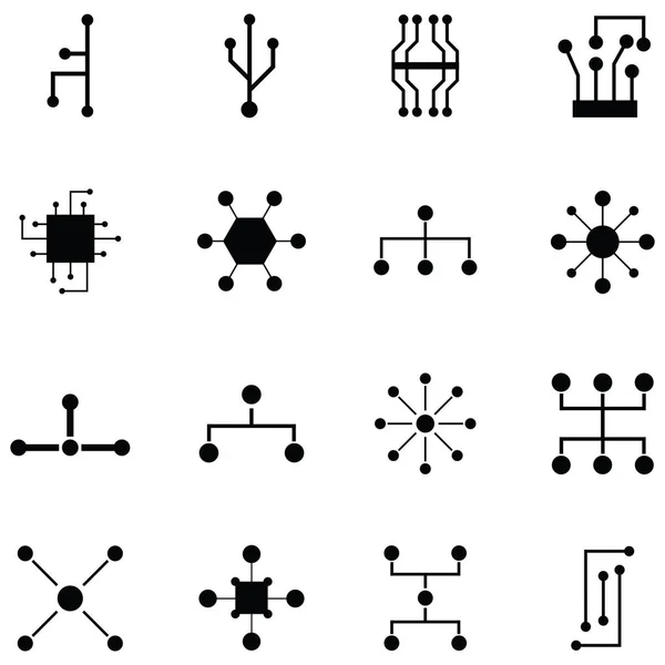 Koppeling pictogrammenset — Stockvector