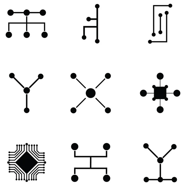 Koppeling pictogrammenset — Stockvector