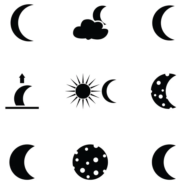 月亮图标集 — 图库矢量图片