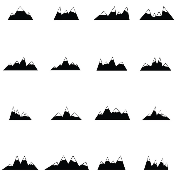 Il set di icone di montagna — Vettoriale Stock