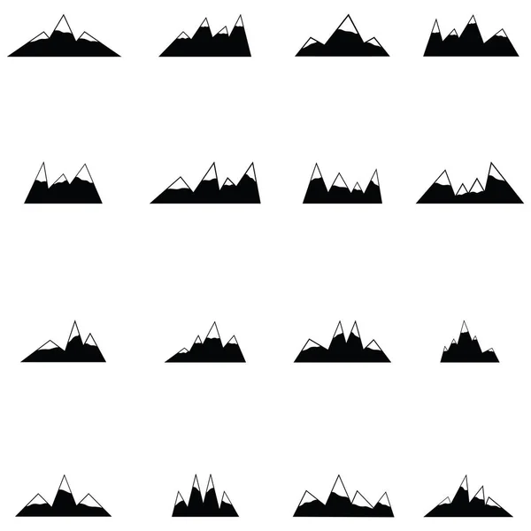 Set di icone di montagna — Vettoriale Stock