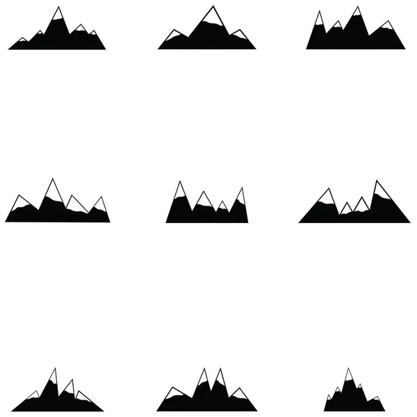 Set di icone di montagna — Vettoriale Stock