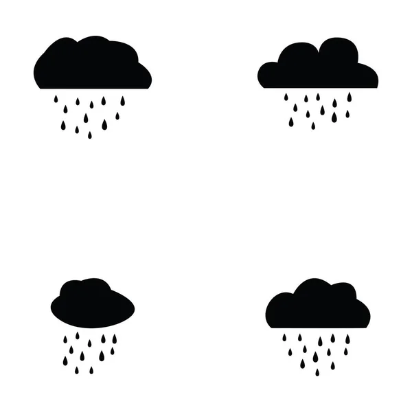 Rain icon set — Stock Vector