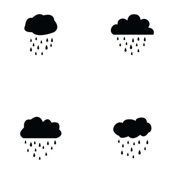 Regen-Symbol gesetzt — Stockvektor