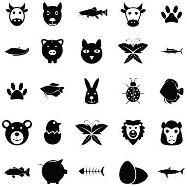 Hayvanlar simgesi seti