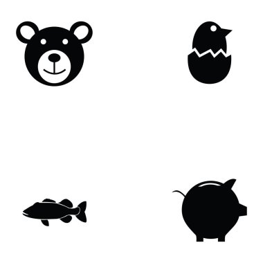 Hayvanlar simgesi seti