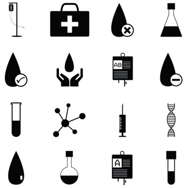 vér ikon készletkan Icon set