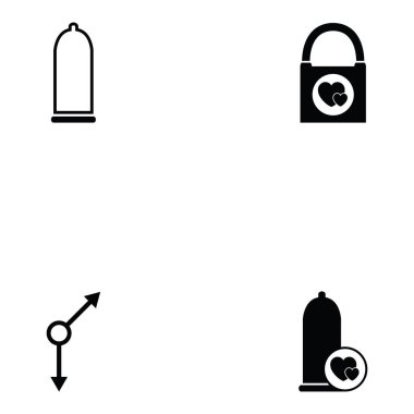güvenli seks Icon set