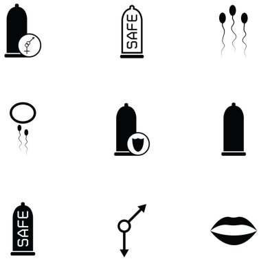 güvenli seks Icon set