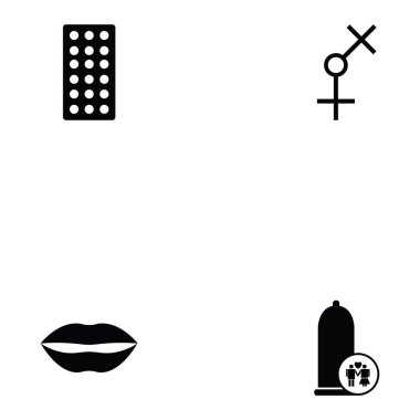 güvenli seks Icon set