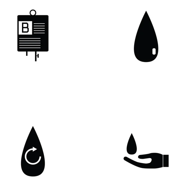 Blood icon set — Vector de stoc