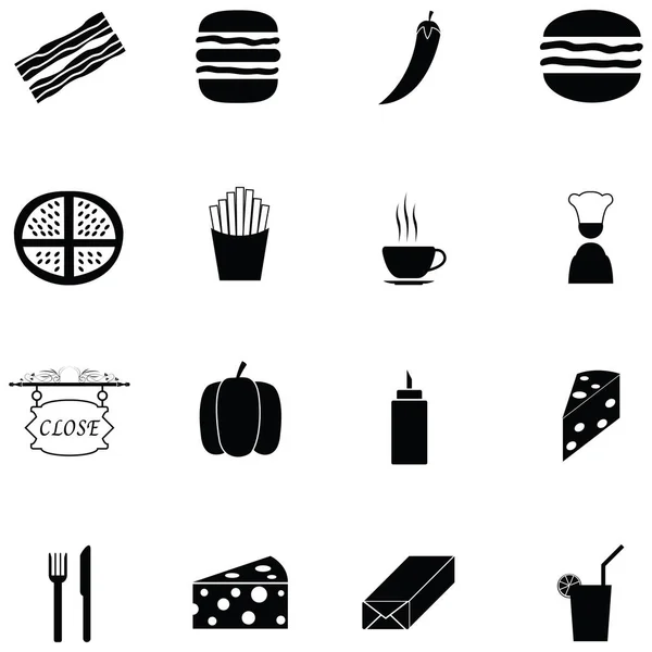 Hamburger pictogrammenset — Stockvector