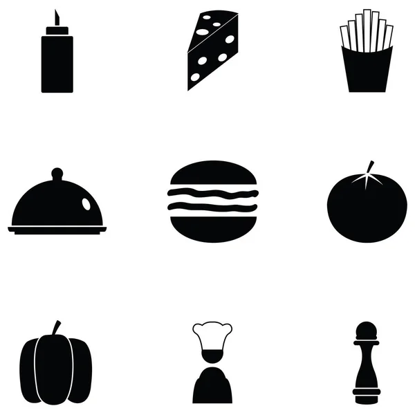 Juego de iconos de hamburguesa — Vector de stock