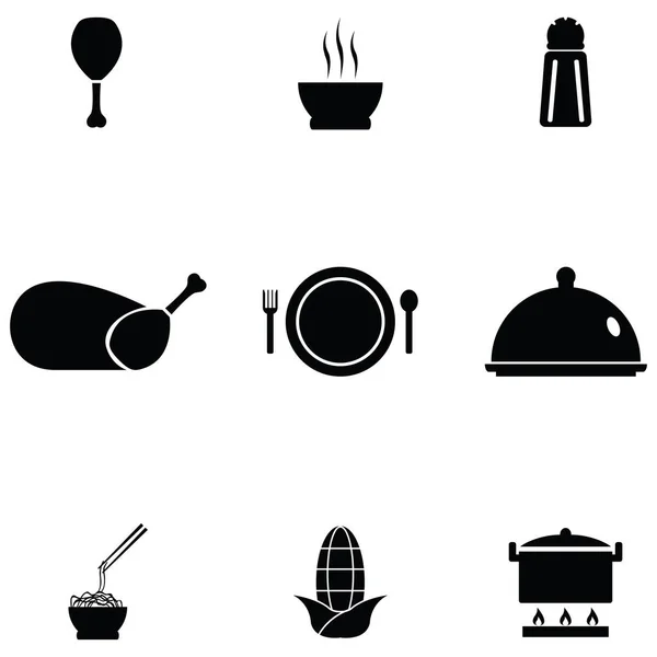 Chinese food icon set — Stock Vector