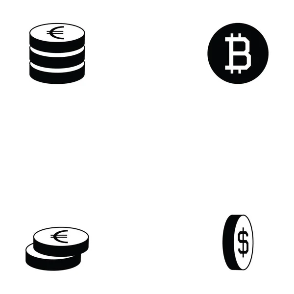 The coin icon set — Stock Vector