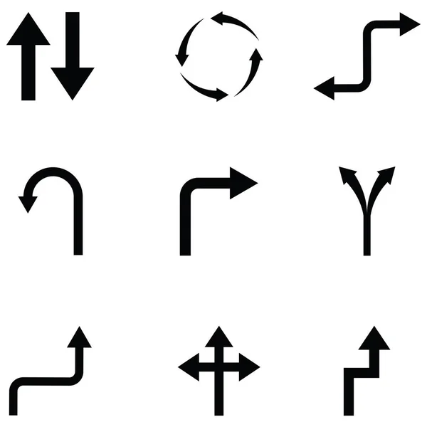 Набор значков направления — стоковый вектор