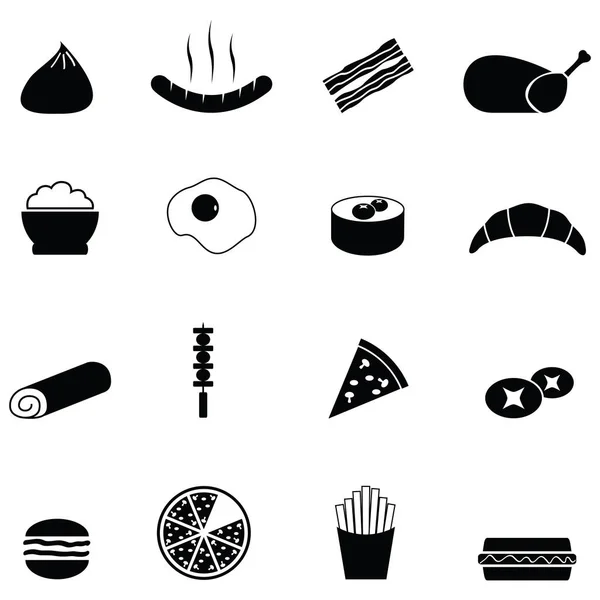 Conjunto de ícone de alimentos — Vetor de Stock