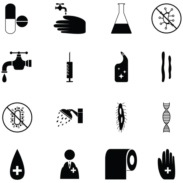 Das Hygiene-Symbol-Set — Stockvektor