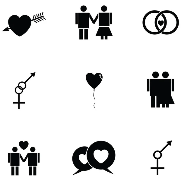 Set di icone sessuali — Vettoriale Stock