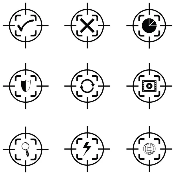 Целевой набор значков — стоковый вектор