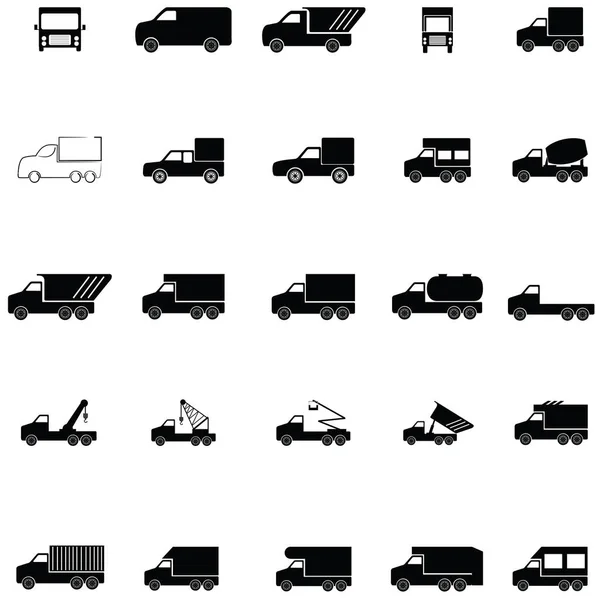 Camión icono conjunto — Vector de stock