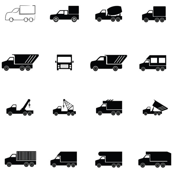 truck icon set